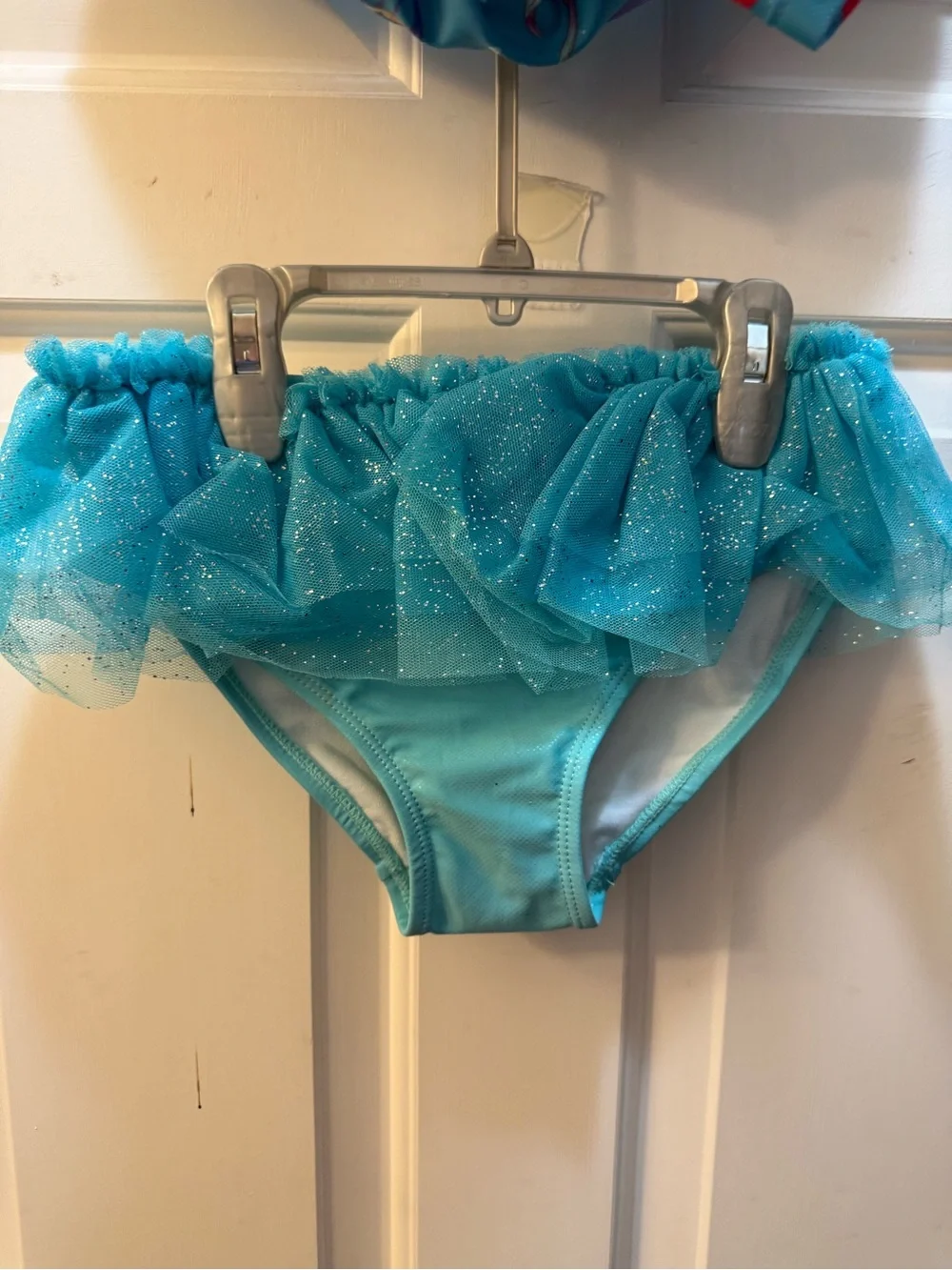 Disney Little Mermaid Aqua and Red Girls' Rash Guard Swim Set
